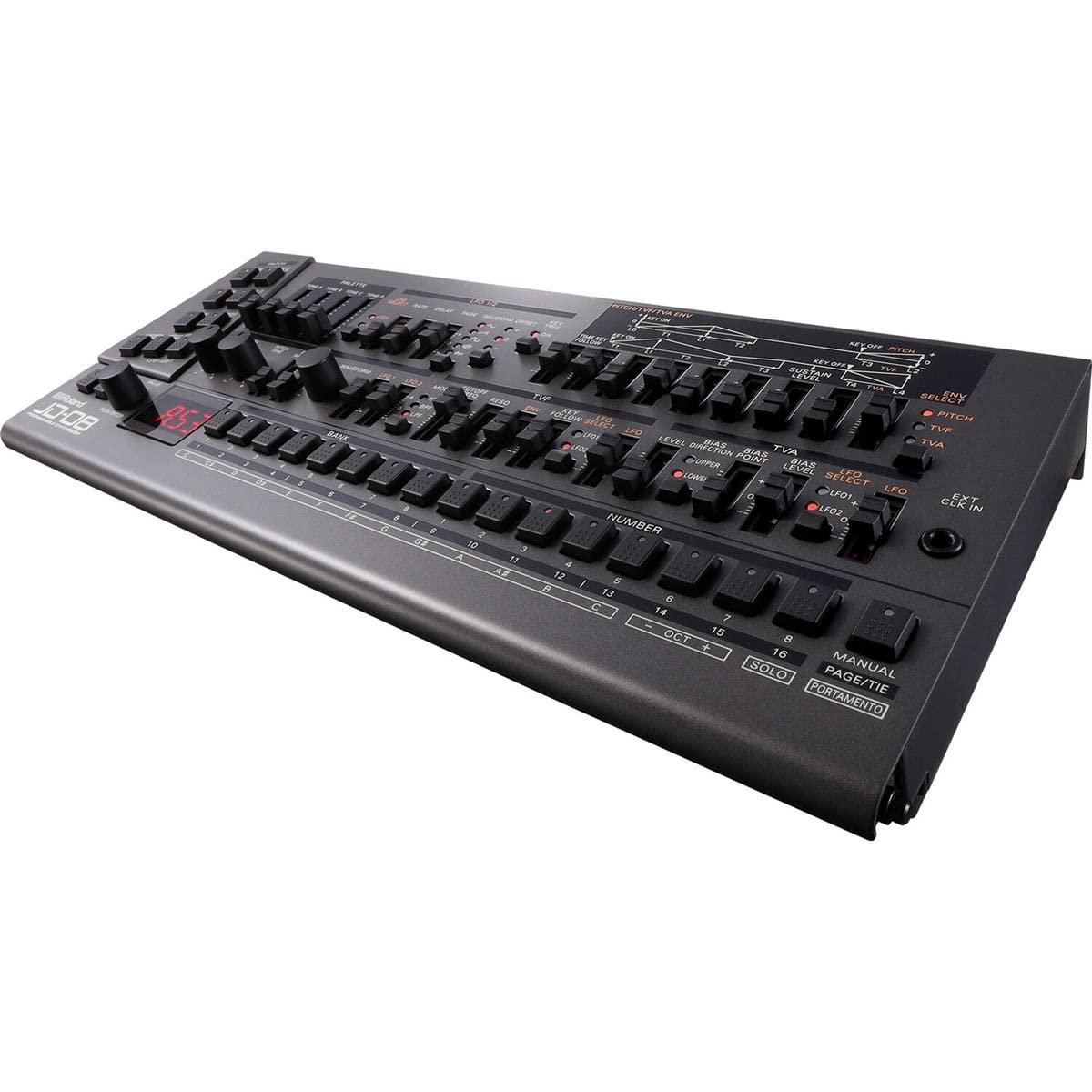 Roland JD-08 Tabletop Sound Module Boutique Synthesizer – Compact, Lightweight, Modern with New Effects and Polyphonic Sequencer