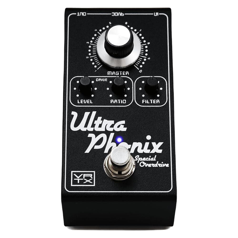 Vertex Effects Ultraphonix MK II Overdrive Pedal Bundle w/2x Strukture S6P48 Woven Right Angle Patch Cables, 12x Guitar Picks and Liquid Audio Polishing Cloth