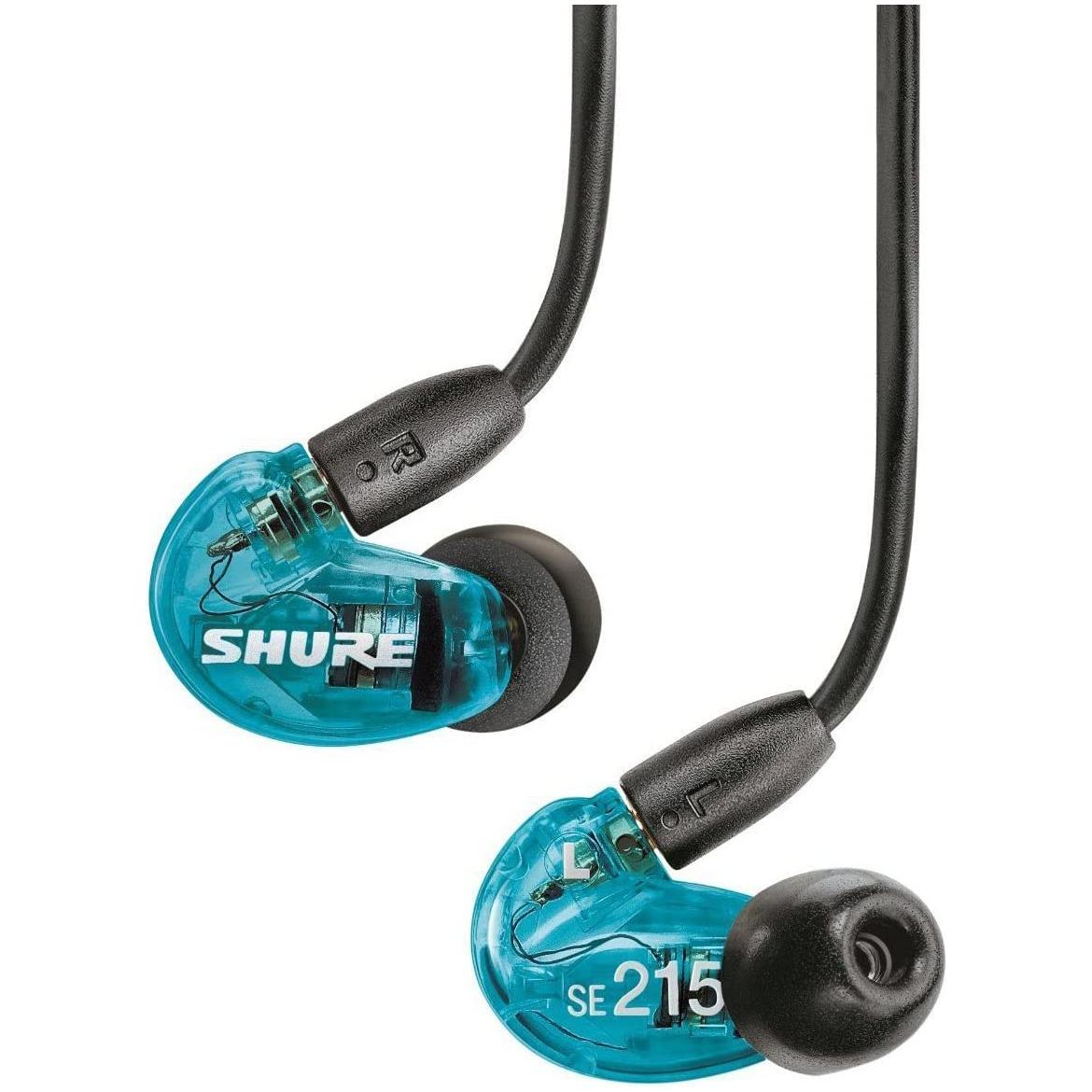 Shure SE215 PRO Wired Earbuds - Professional Sound Isolating Earphones, Clear Sound & Deep Bass, Single Dynamic MicroDriver, Secure Fit in Ear Monitor, Plus Carrying Case & Fit Kit - Clear (SE215-CL)