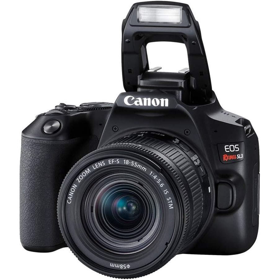 CANON EOS Rebel SL3 DSLR Camera, Built-in Wi-Fi, Dual Pixel CMOS AF and 3.0 inch Vari-Angle Touch Screen, Body, Black