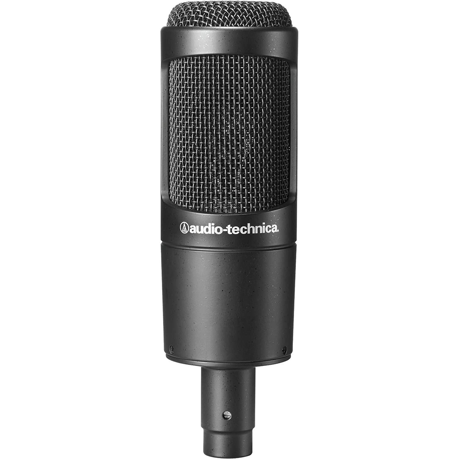 Audio Technica Condenser Microphone Bundle with Icon Portable USB Interface for Windows, Mac or iOS. Includes Boom Arm, Shock, Headphones & Cloth