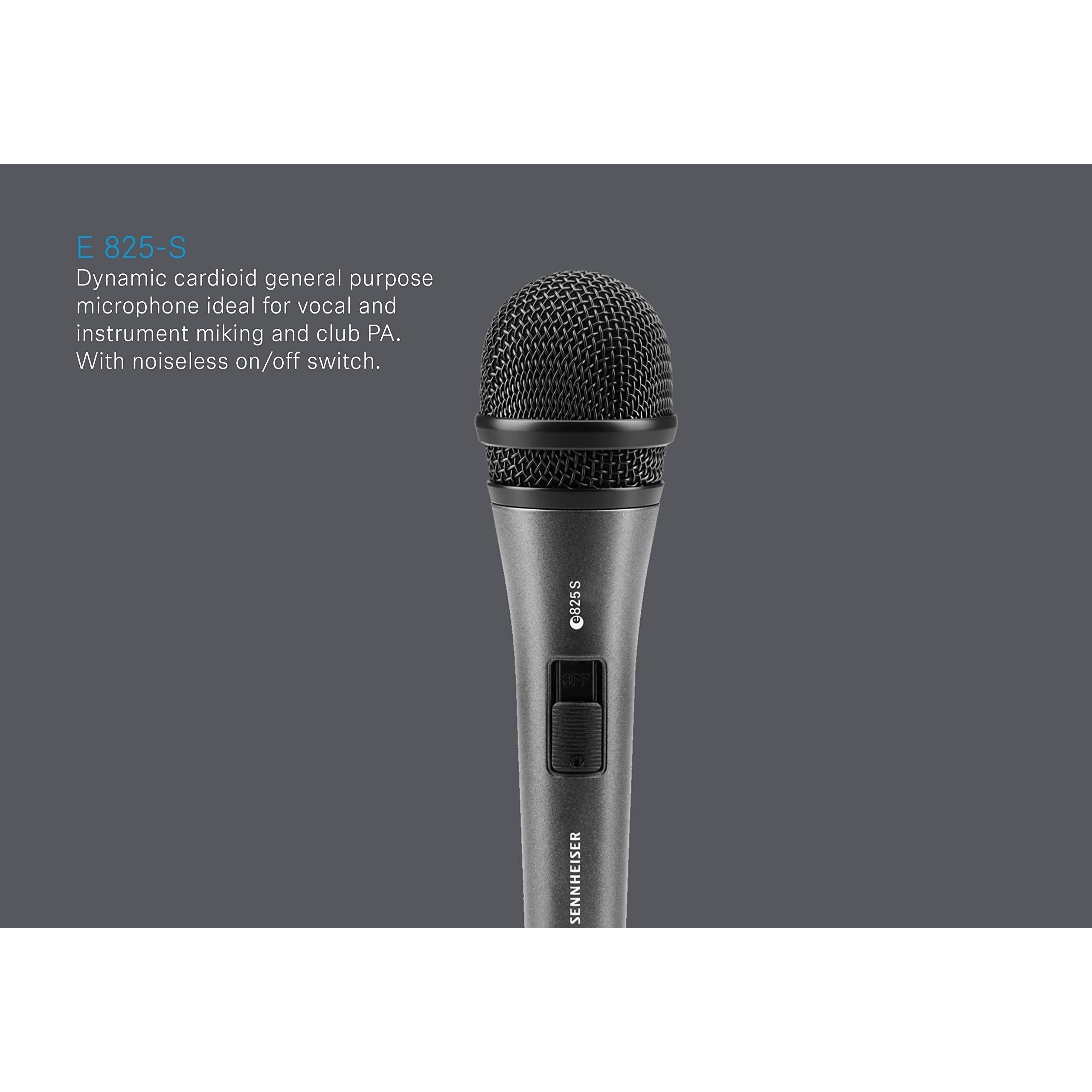 Sennheiser E825-S Handheld Cardiod Dynamic Microphone with On/Off Switch