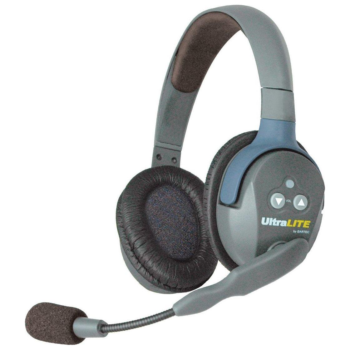 Eartec UL413 UltraLITE Full Duplex Wireless Headset Communication for 4 Users - 1 Single Ear and 3 Dual Ear Headsets