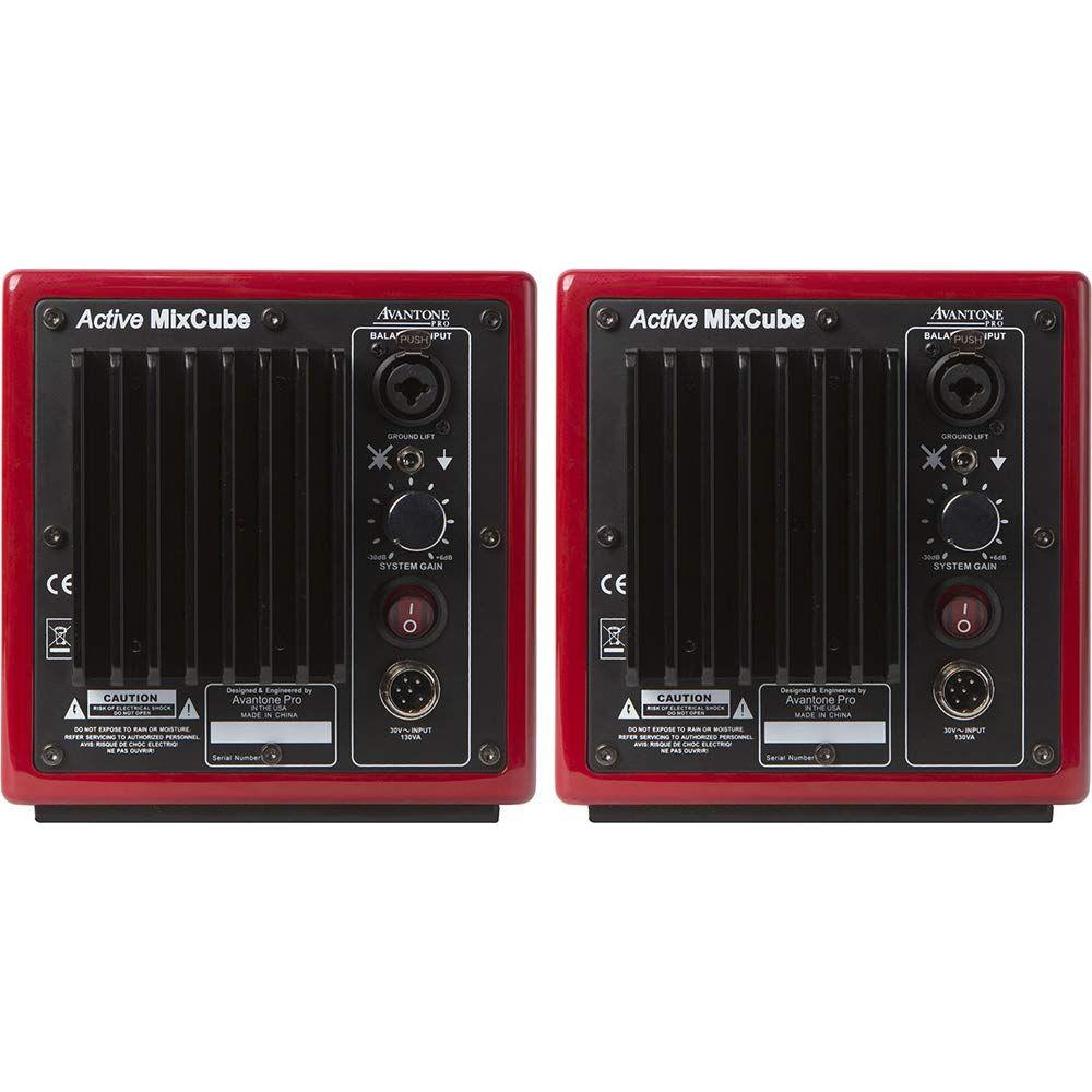 Avantone Pro Active MixCubes 5.25 Inches Powered Studio Monitor Pair - 10th Anniversary Red