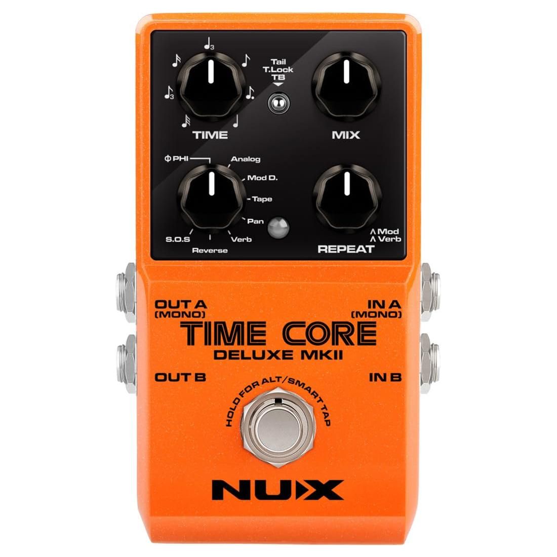 NUX Time Core Deluxe MKII Delay Effect Pedal, 7 Types Delay, 40 Seconds Stereo Phrase Looper