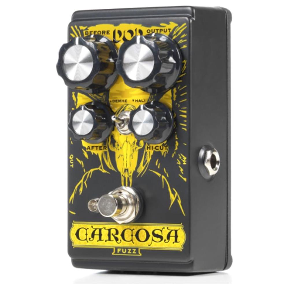 DigiTech Carcosa Fuzz Effect Pedal Bundle w/ 2-Pack Strukture Cable, 12-Pack Guitar Pick and Liquid Audio Polishing Cloth