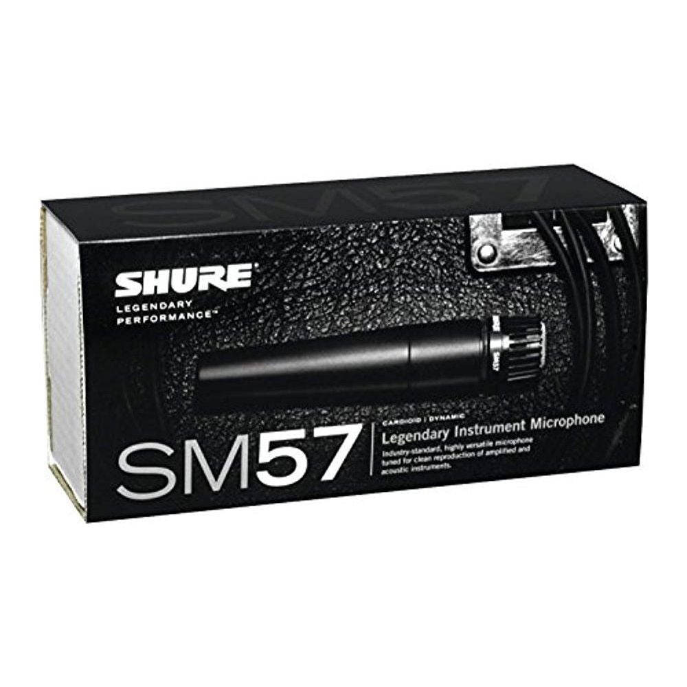 Shure SM57-LC Cardioid Dynamic Instrument Microphone - 2 Pack, XLR