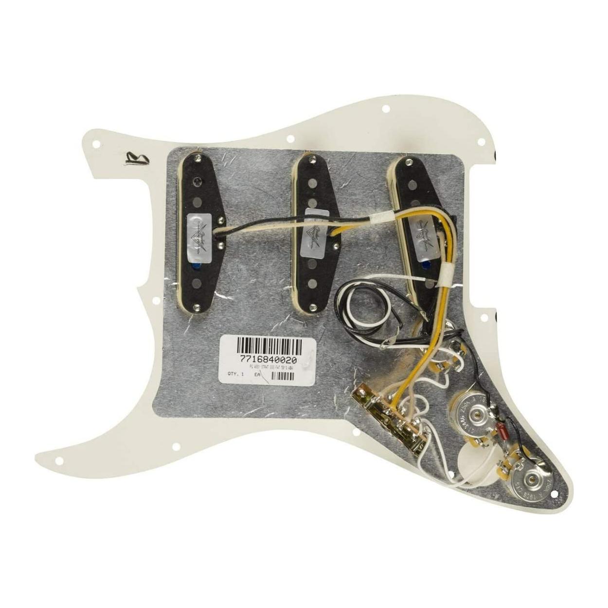 Fender Pre-Wired Strat Pickguard, Custom '69 SSS Electric Guitar Electronics