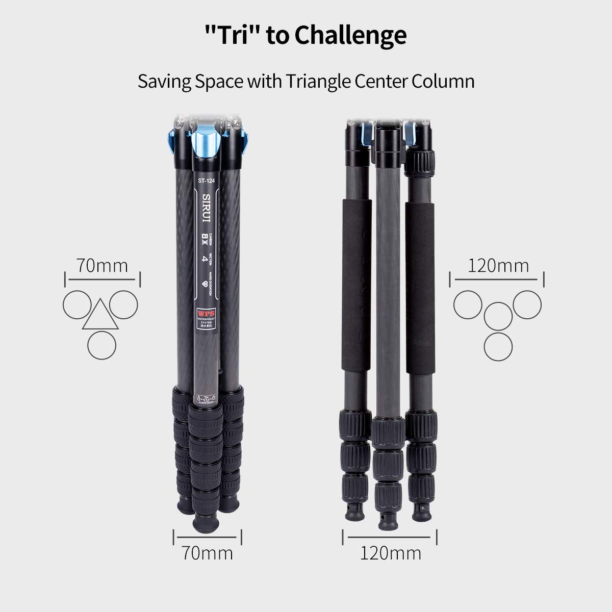 SIRUI ST Carbon Fiber Tripod Kits with Triangular Center Column