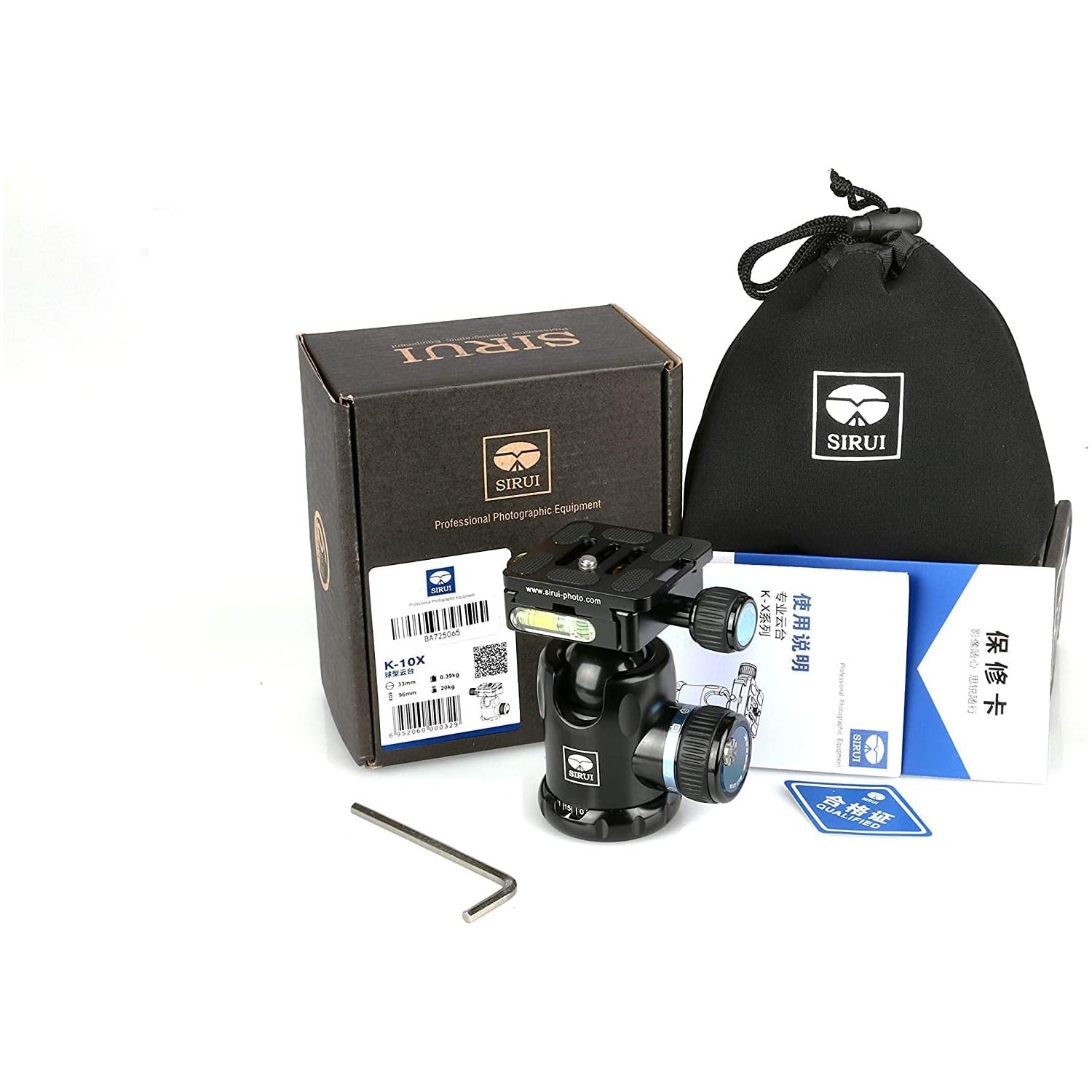 Sirui KX-Series Aluminium Tripod Head incl. TY-Series Quick Release Plate - Black