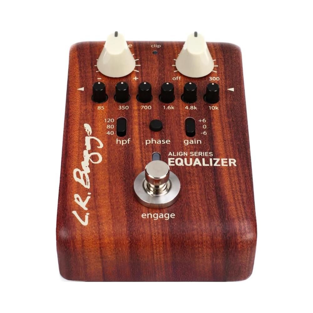 LR Baggs Align Series Equalizer Acoustic Guitar EQ Pedal Bundle w/ 12x Fender Picks and Liquid Audio Polishing Cloth