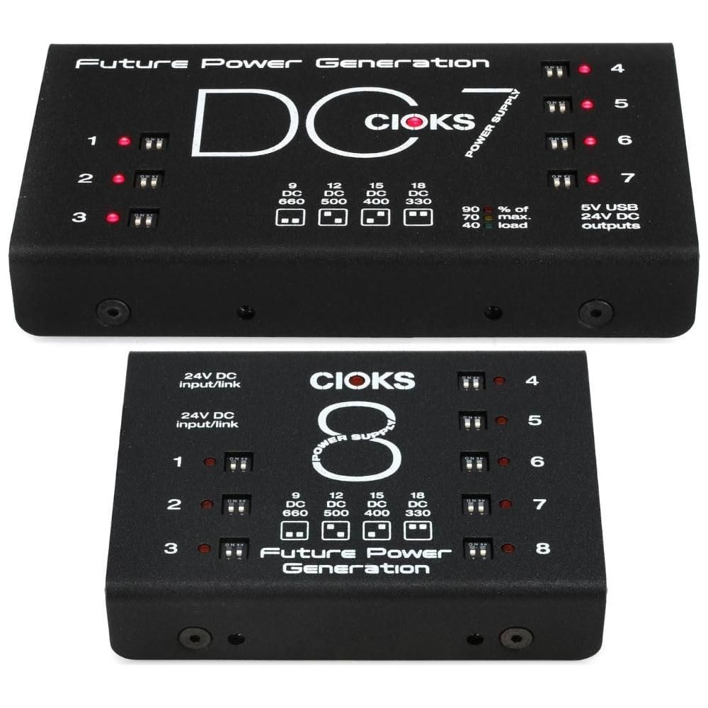 CIOKS SPB Special Limited Edition DC7 Power Supply and C8 Expander Superpower Bundle w/ 4X Strukture S6P48 Woven Right Angle Patch Cables and Liquid Audio Polishing Cloth