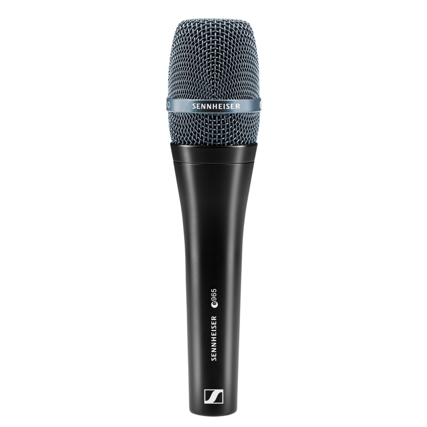 Liquid Audio - Sennheiser E 965 Condenser Handheld Vocal Microphone Bundle w/Pig Hog PHM10 8mm Mic Cable Polishing Cloth