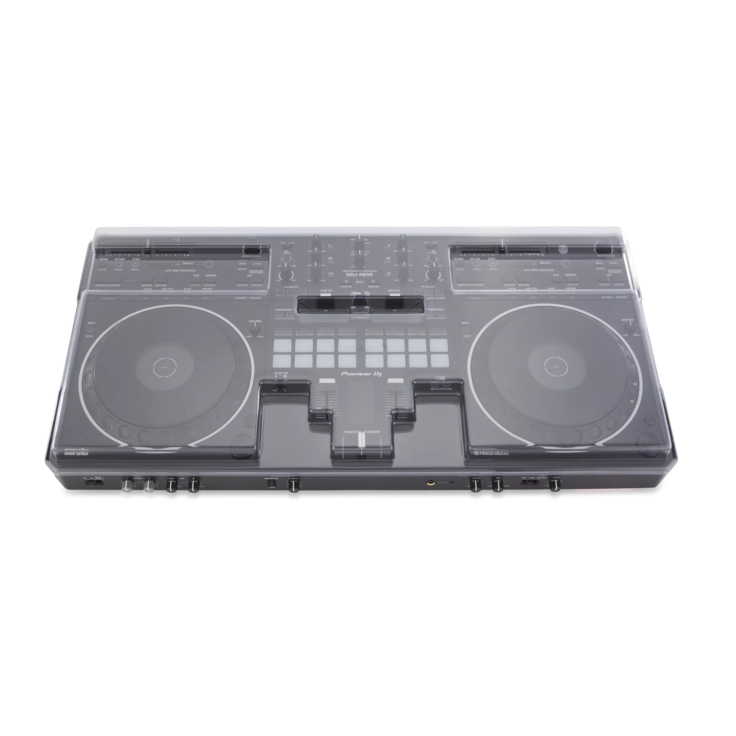 Decksaver Super Strong Polycarbonate Custom Fit Cover Compatible with Pioneer DJ DDJ-REV5 – Protects from Liquids, Dust, Smoke and Impact