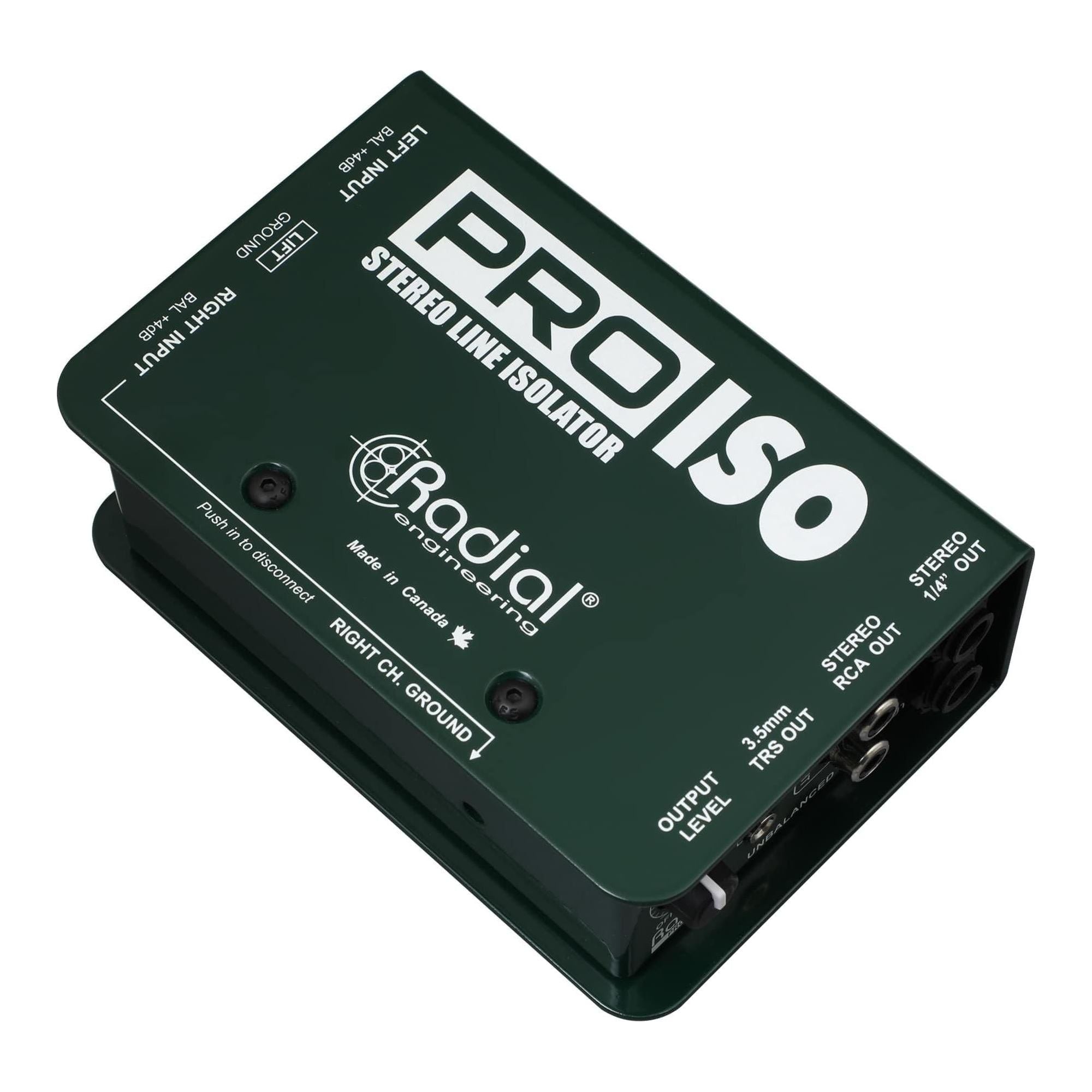 Radial Engineering PRO ISO Stereo Line Isolator +4dB to -10dB with Radial Transformer