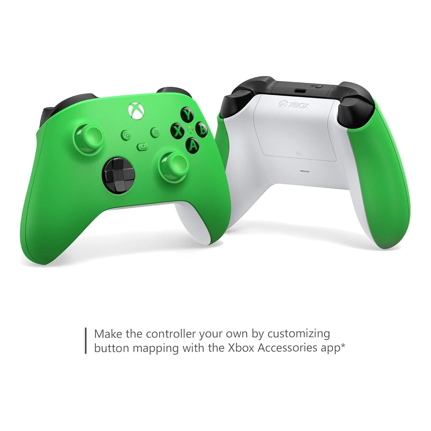 Xbox Core Wireless Gaming Controller – Velocity Green – Xbox Series X|S, Xbox One, Windows PC, Android, and iOS