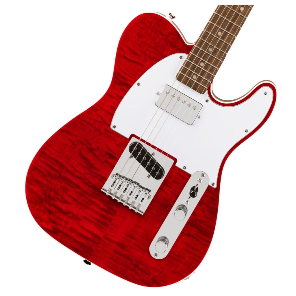 Squier Affinity Series Telecaster Electric Guitar - Crimson Red Transparent