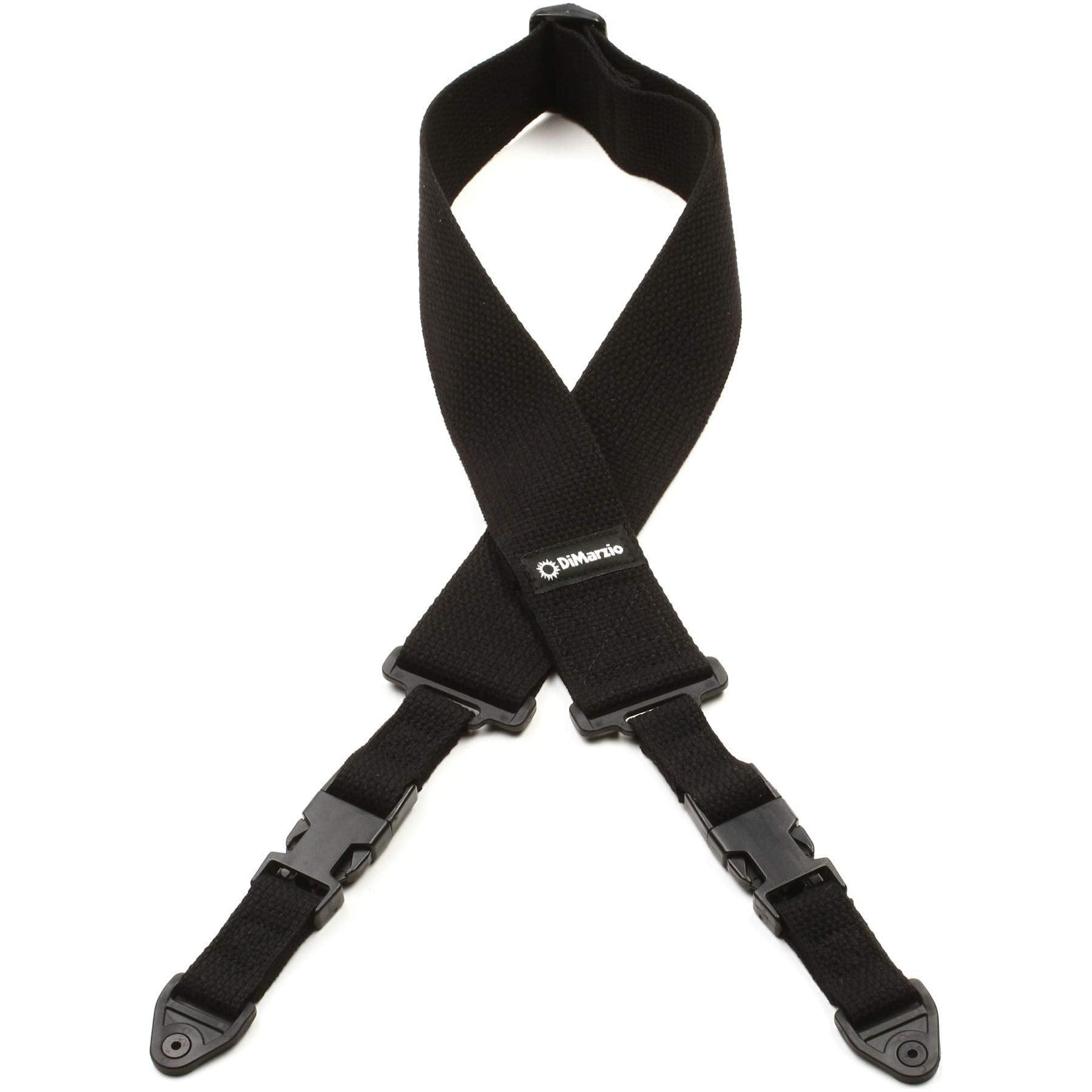 DiMarzio 2" Cotton ClipLock Black Guitar Strap