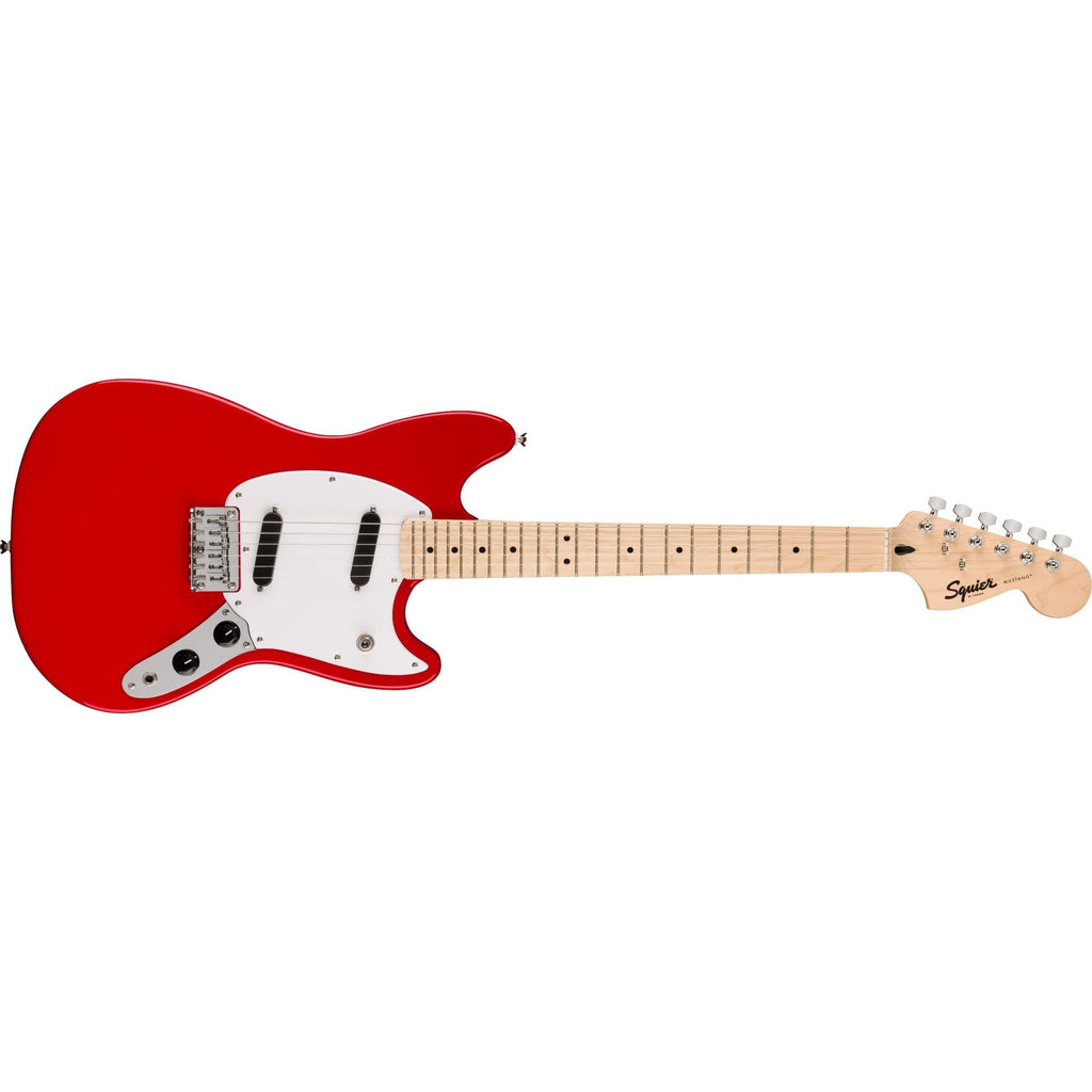 Squier Sonic Mustang Electric Guitar, with 2-Year Warranty, Torino Red, Maple Fingerboard