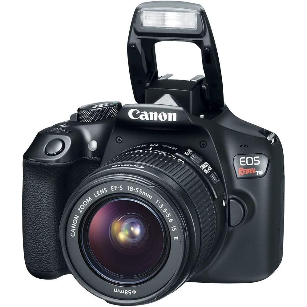 Canon EOS Rebel T6 Digital SLR Camera Kit with EF-S 18-55mm f/3.5-5.6 is II Lens, Built-in WiFi and NFC - Black