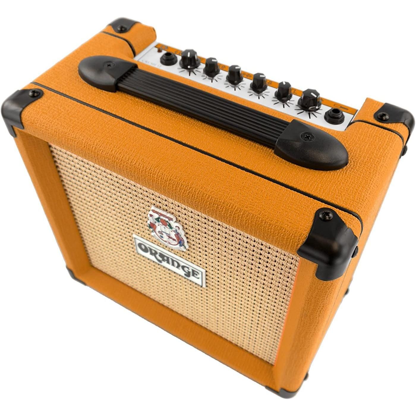 Orange Crush 12 12W 1x6 Guitar Combo Amp Bundle w/Pig Hog Woven Instrument Cable, Power Cable and Liquid Audio Polishing Cloth (3 Items)