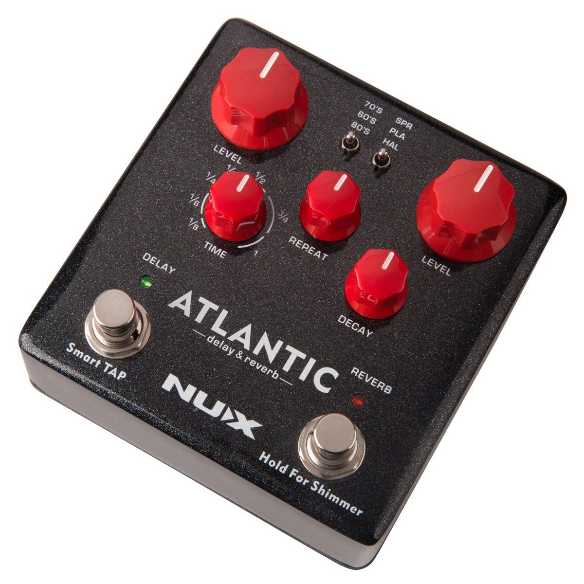 NUX Atlantic Multi Delay and Reverb Effect Pedal with Inside Routing and Secondary Reverb Effects