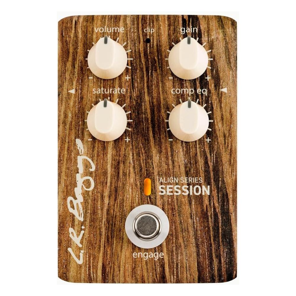 LR Baggs Align Session Acoustic Pedal Featuring Saturation and Compression Bundle w/ 12x Fender Picks and Liquid Audio Polishing Cloth