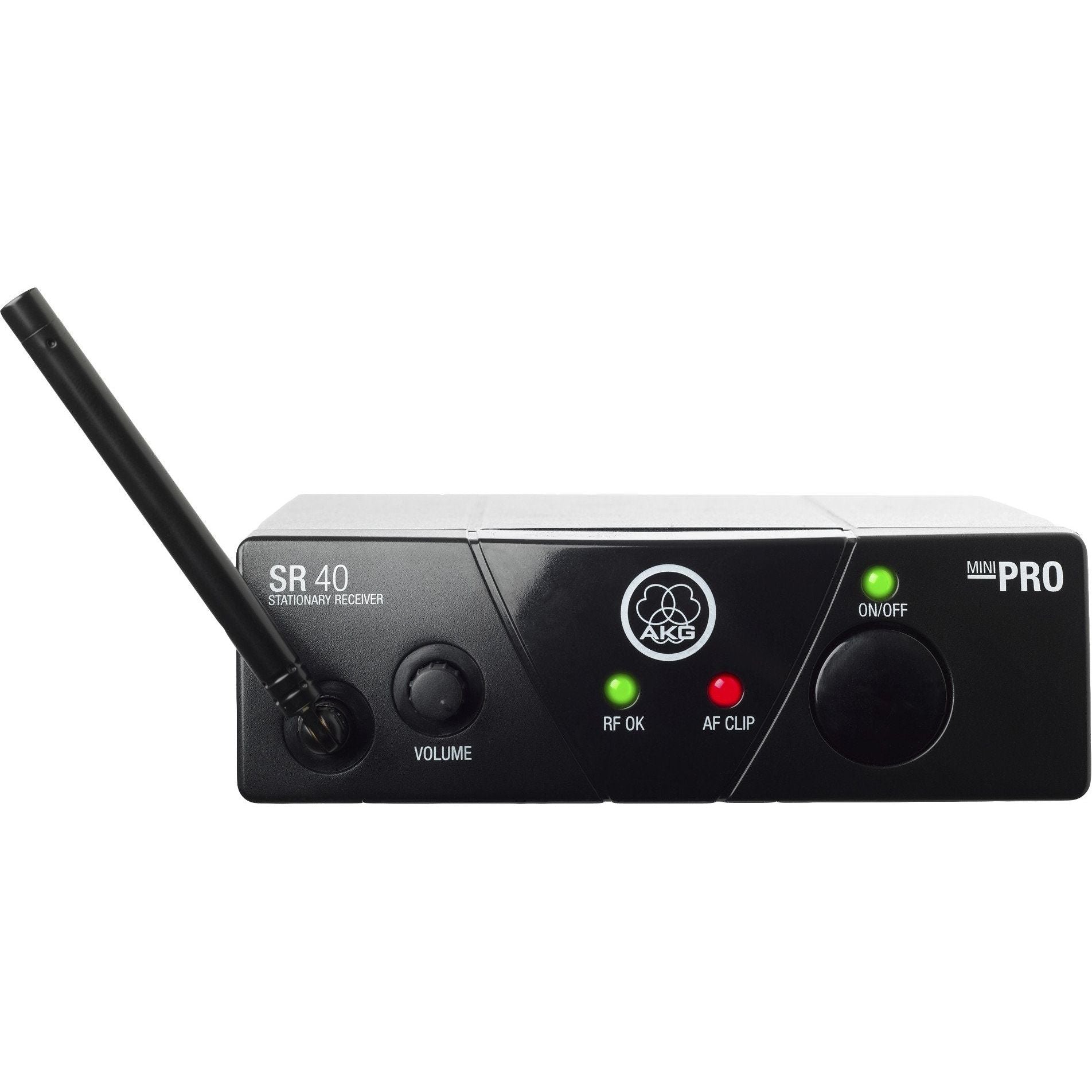 AKG Pro Audio WMS40MINI Vocal Set Band Wireless Microphone System, with SR40 Receiver and PT40 Mini Pocket Transmitter