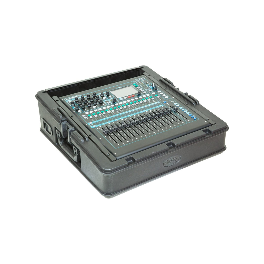 SKB Cases 1SKB-R100 Roto-molded 10U Top Mixer Rack, teel Threaded Rails, Hard Lid and Removable Back Door, (2) Carrying Handles