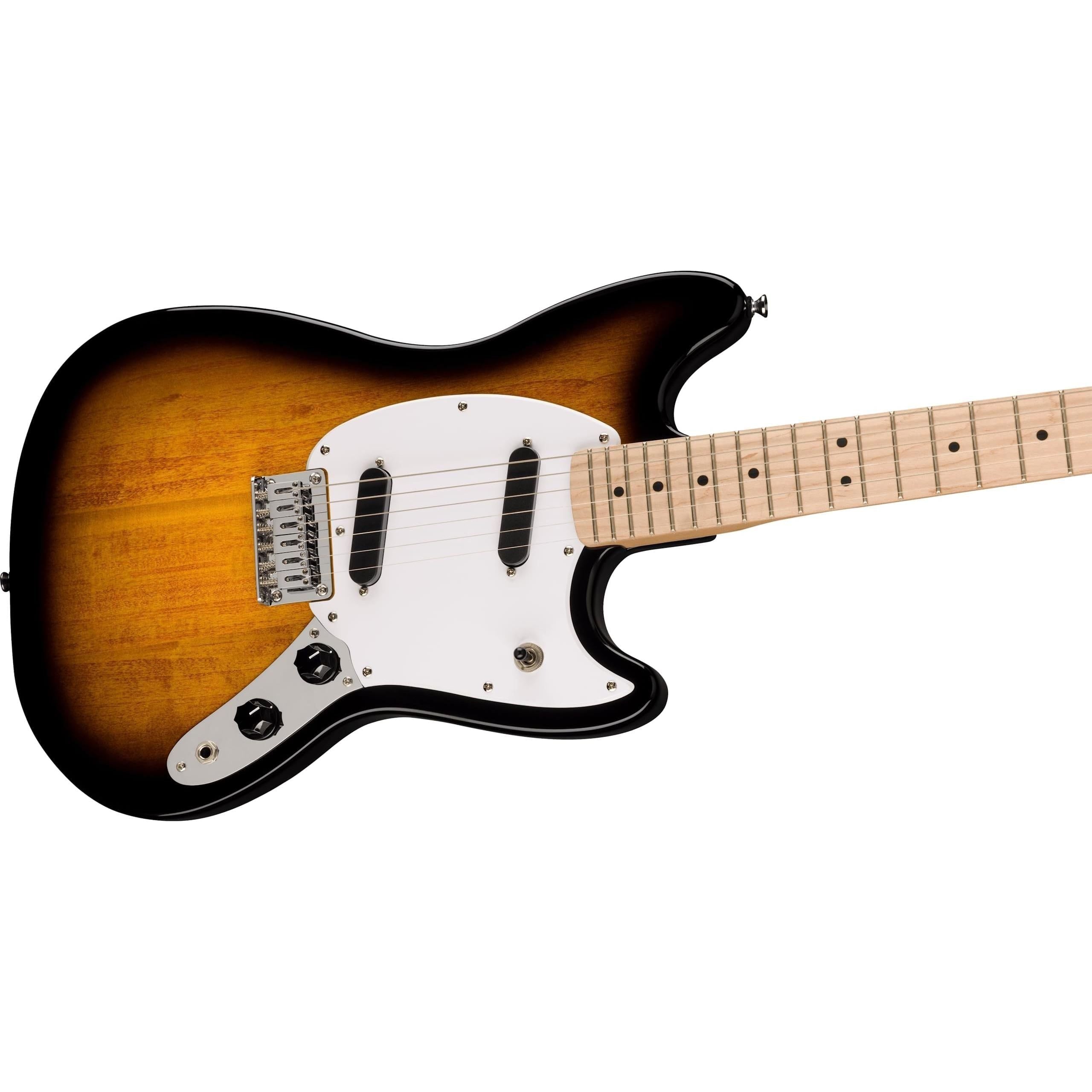 Squier Sonic Mustang Electric Guitar, with 2-Year Warranty, 2-Color Sunburst, Maple Fingerboard