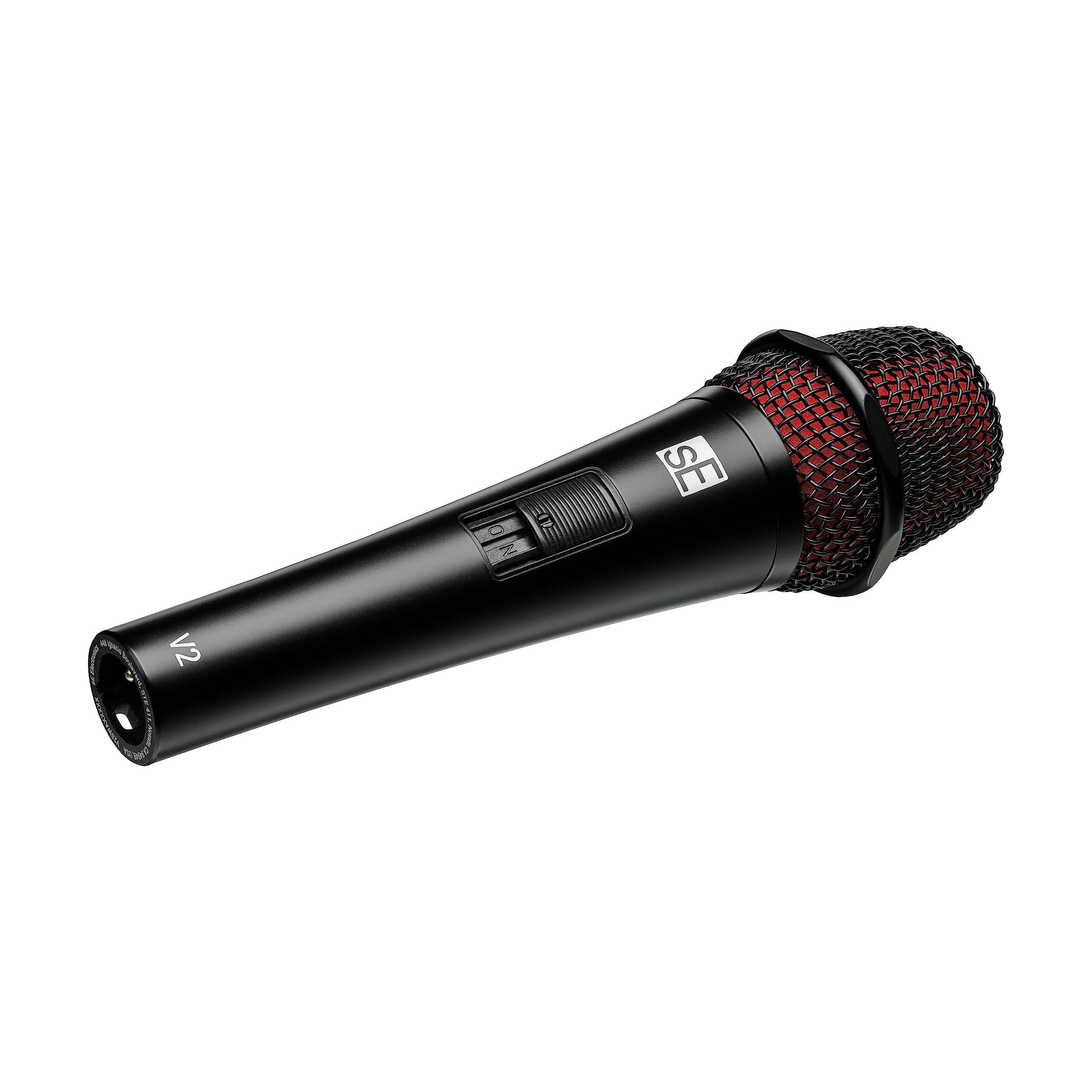 SE Electronics V2-SW Supercardioid Dynamic Handheld Microphone with On/Off Switch, Black