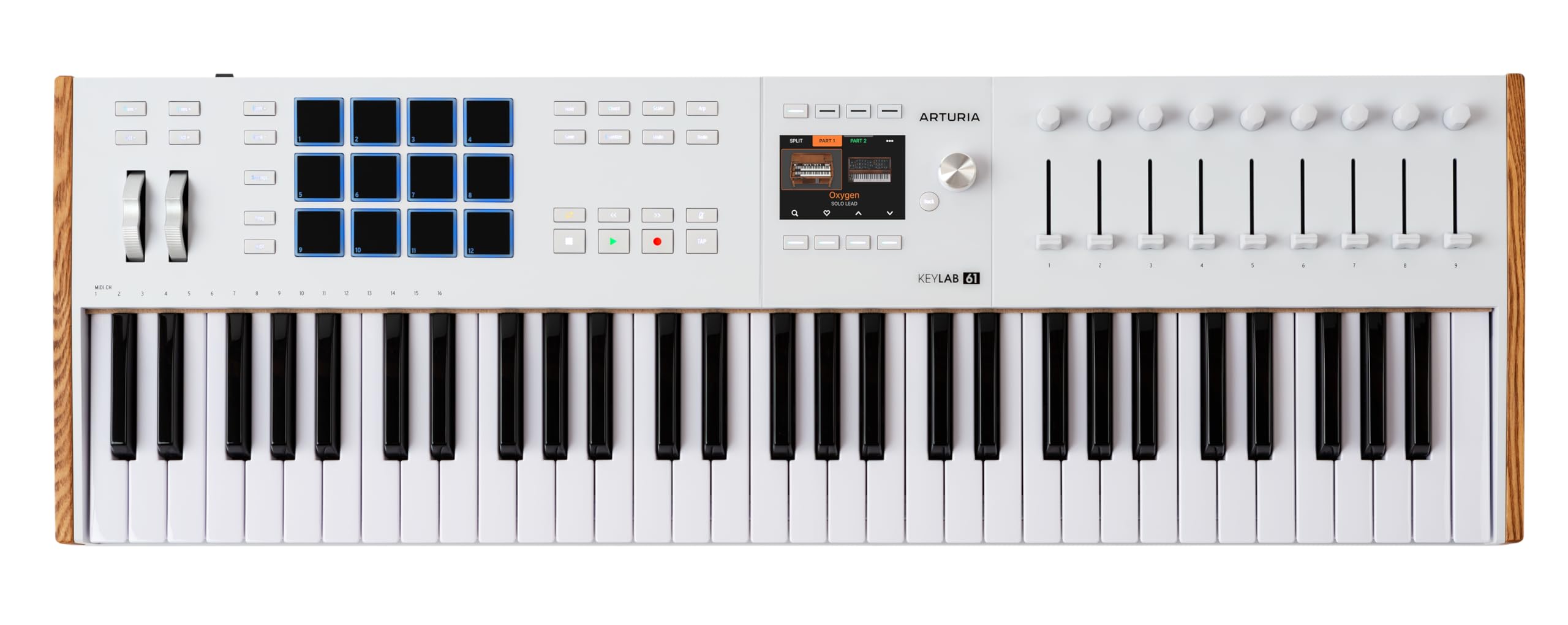 Arturia KeyLab 61 mk3 White — 61 Key USB MIDI Keyboard Controller with Analog Lab Pro Software Included