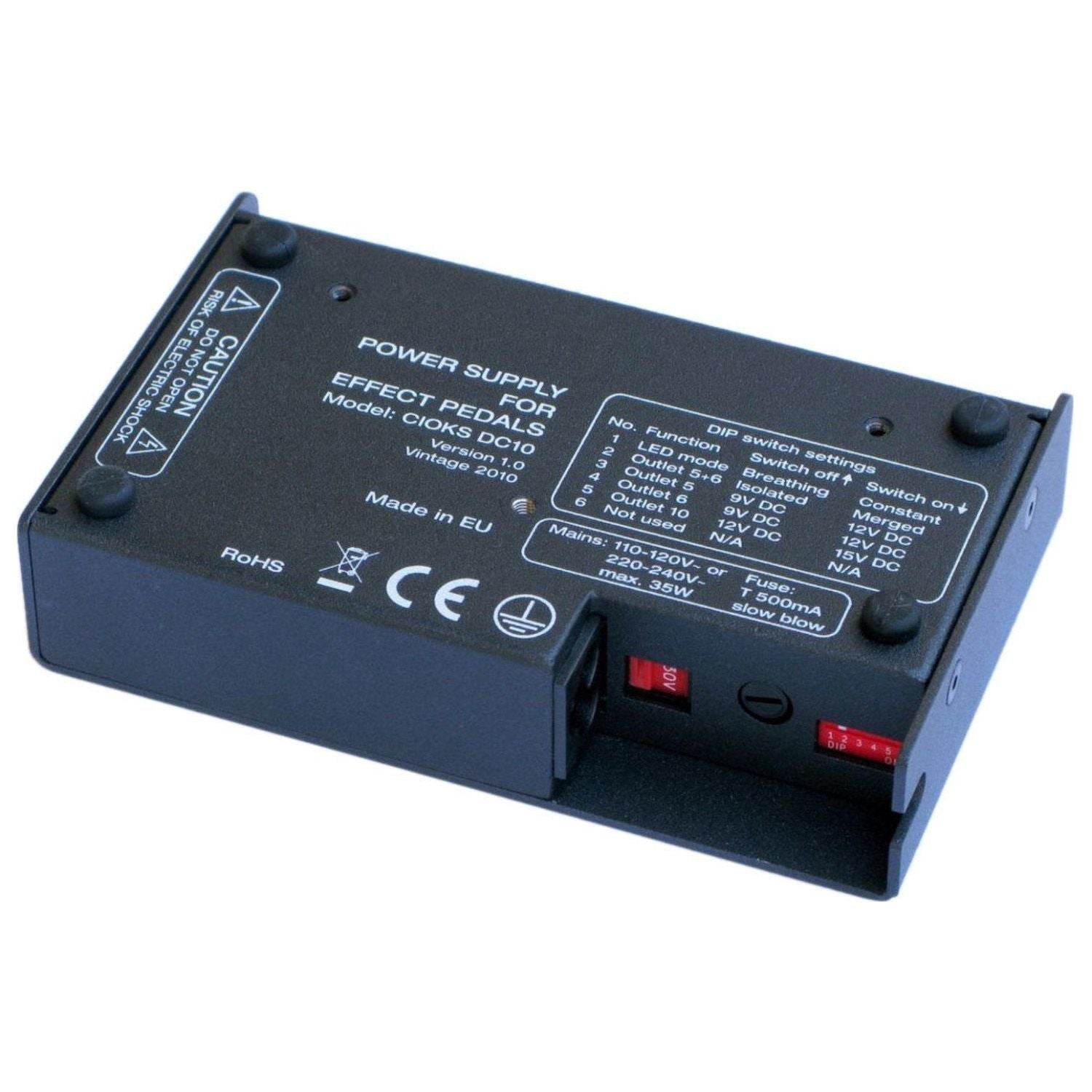 CIOKS DC10 9V, 12V, 15V DC Regulated Professional Power Supply with 8 Isolated Sections and 16 Flex Cables for Effect Pedals