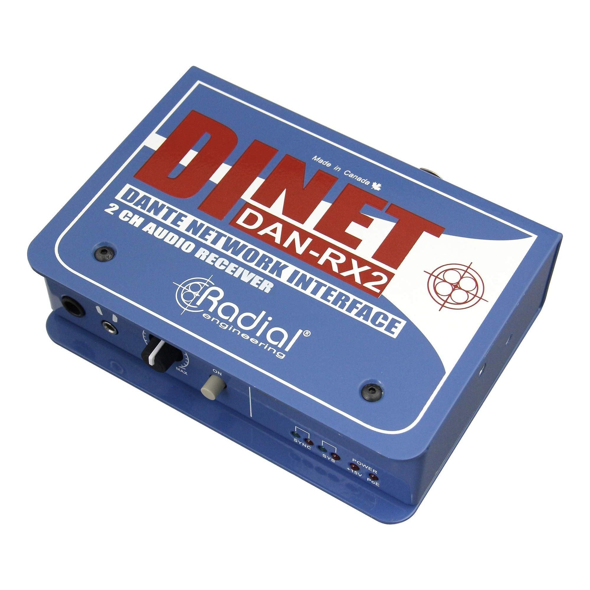 Radial DiNET DAN-RX2 2-Channel Dante Network Receiver