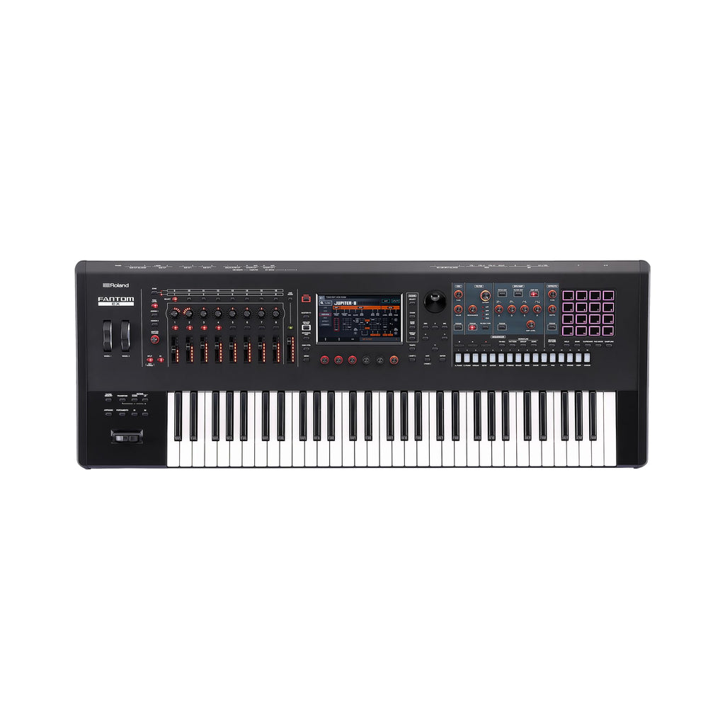 Roland FANTOM 6 EX Synthesizer | Compact FANTOM with 61 Synth-Action Keys | Updated & Enhanced with the Latest Technology | Advanced Sound Engines | Over 7000 Onboard Sounds | Deep DAW Integration