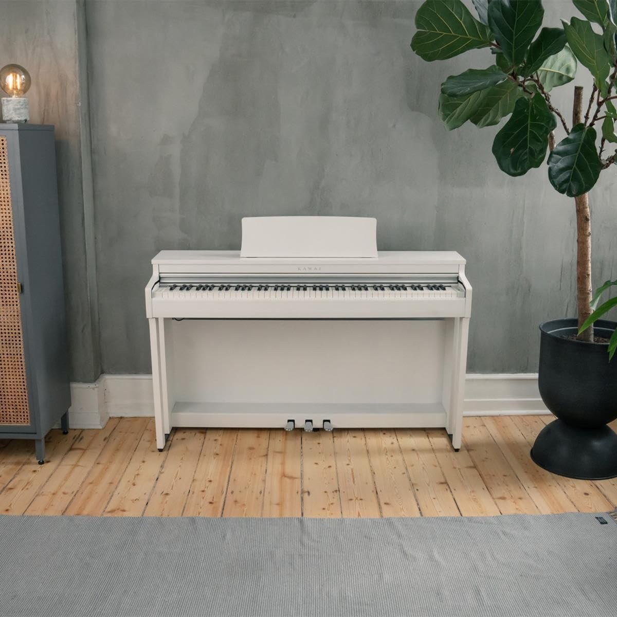 Kawai CN201 88-Key Digital Piano with Responsive Hammer III, Premium Satin White