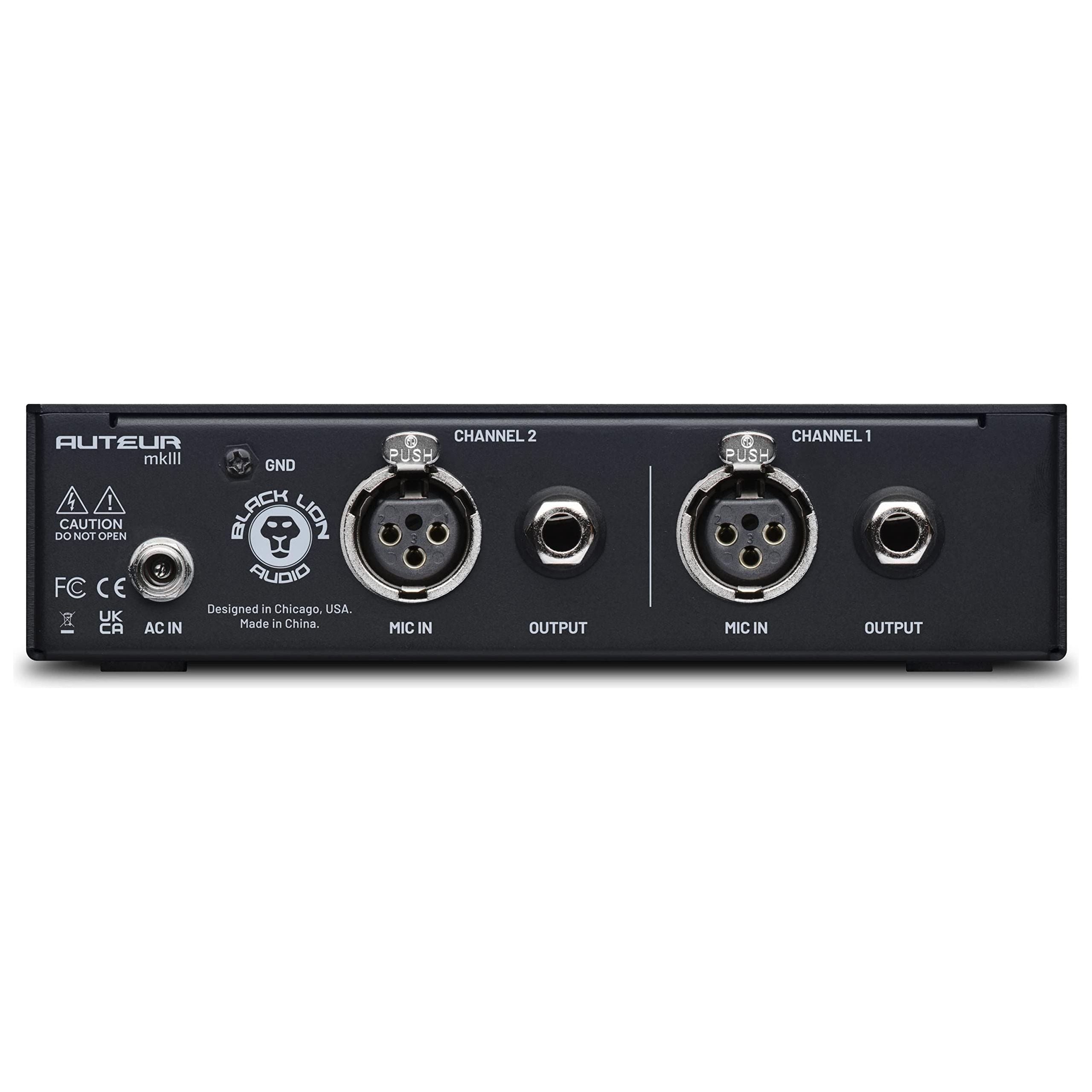 Black Lion Audio Auteur MK3 Dual Channel Microphone Preamp