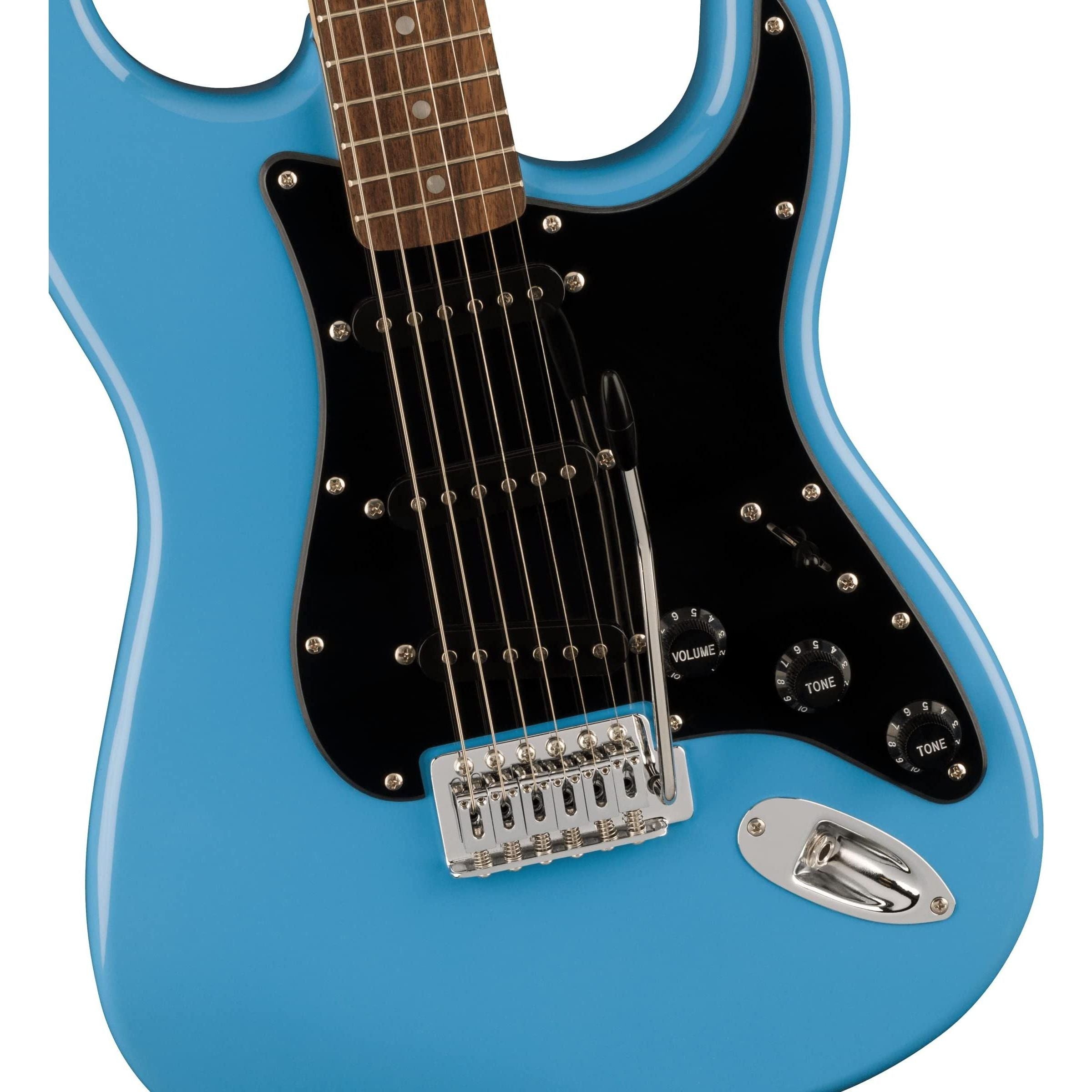 Squier Sonic Stratocaster Electric Guitar, with 2-Year Warranty, California Blue, Laurel Fingerboard, Black Pickguard