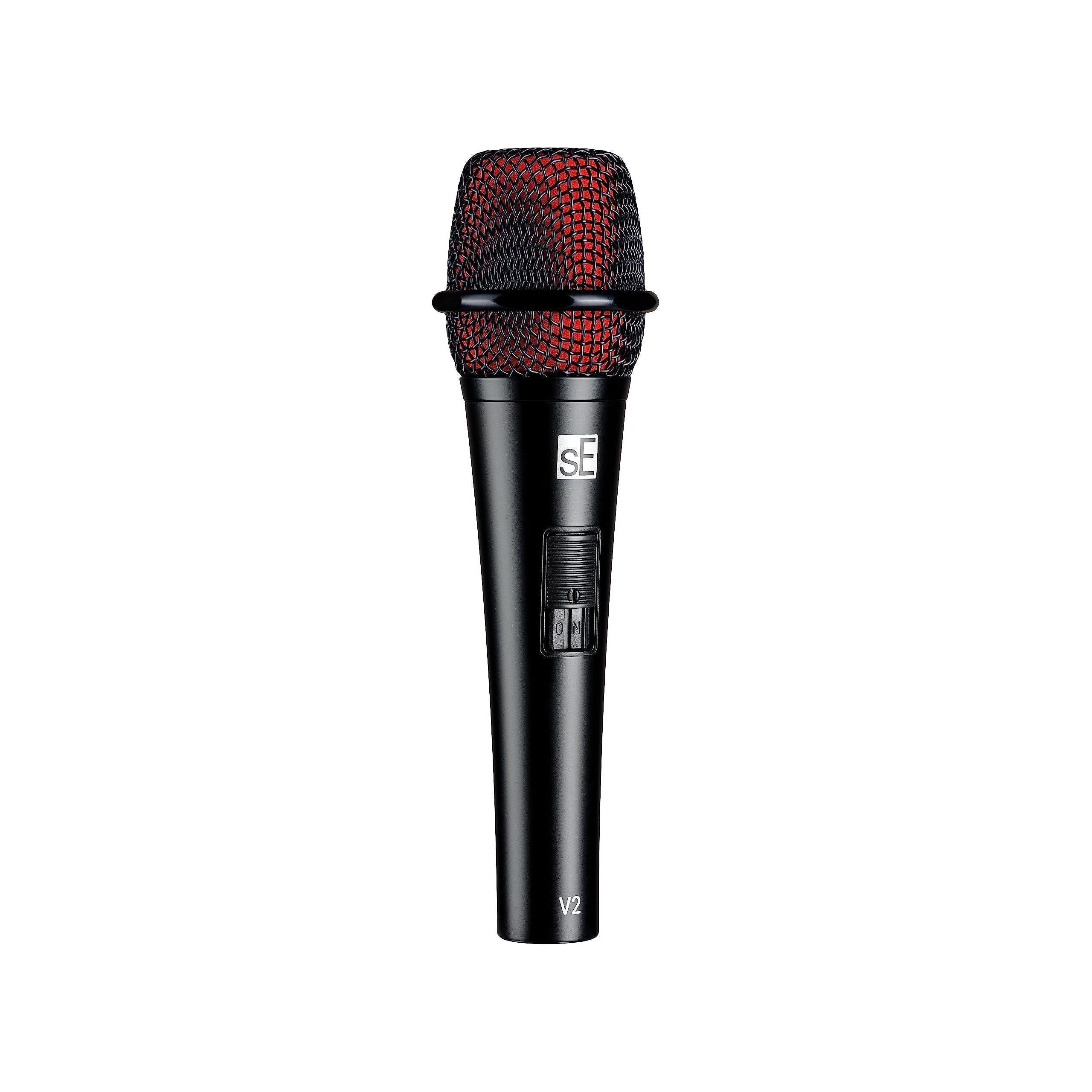 SE Electronics V2-SW Supercardioid Dynamic Handheld Microphone with On/Off Switch, Black