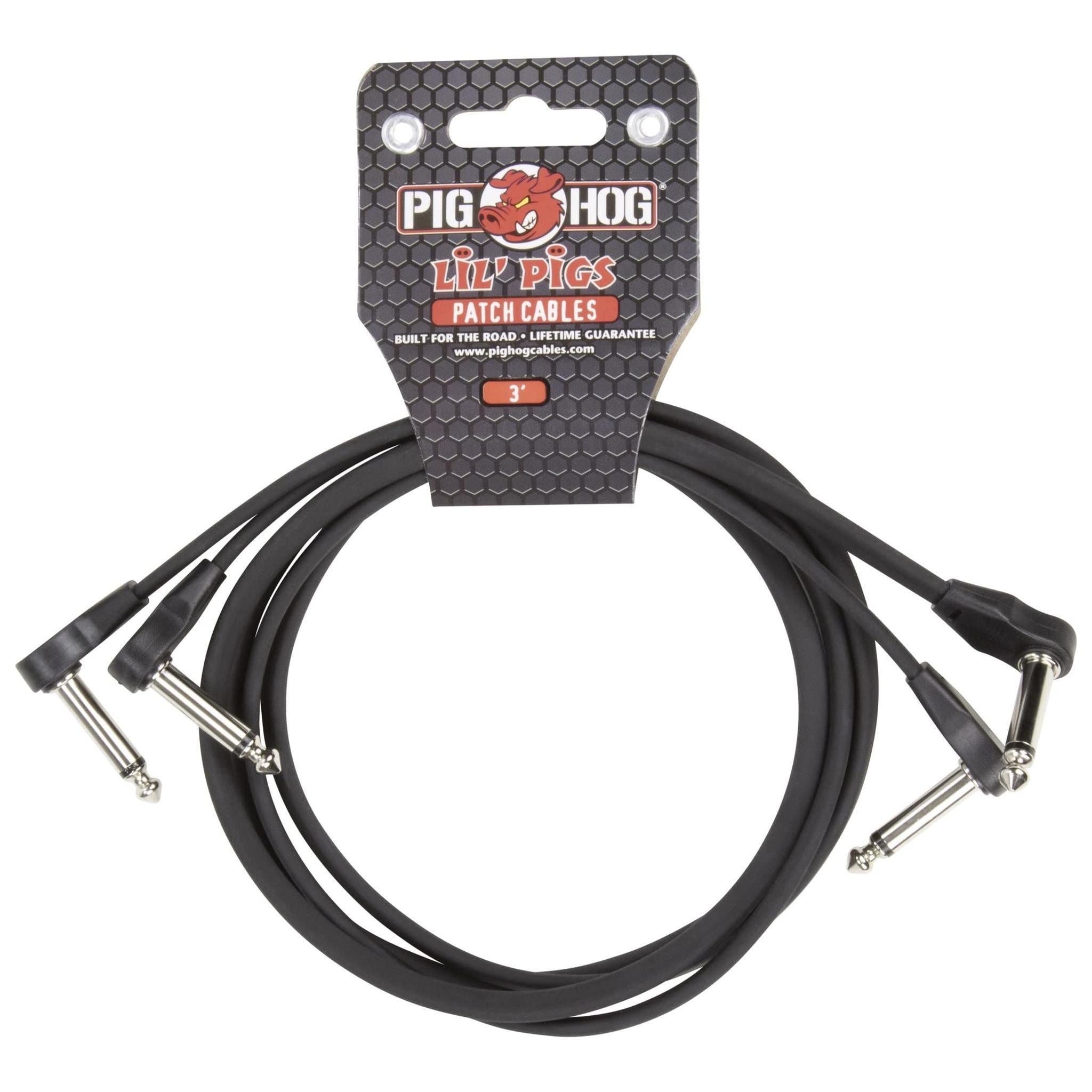 Pig Hog Lil Pigs 3ft Low Profile Patch Cables - 2 pack