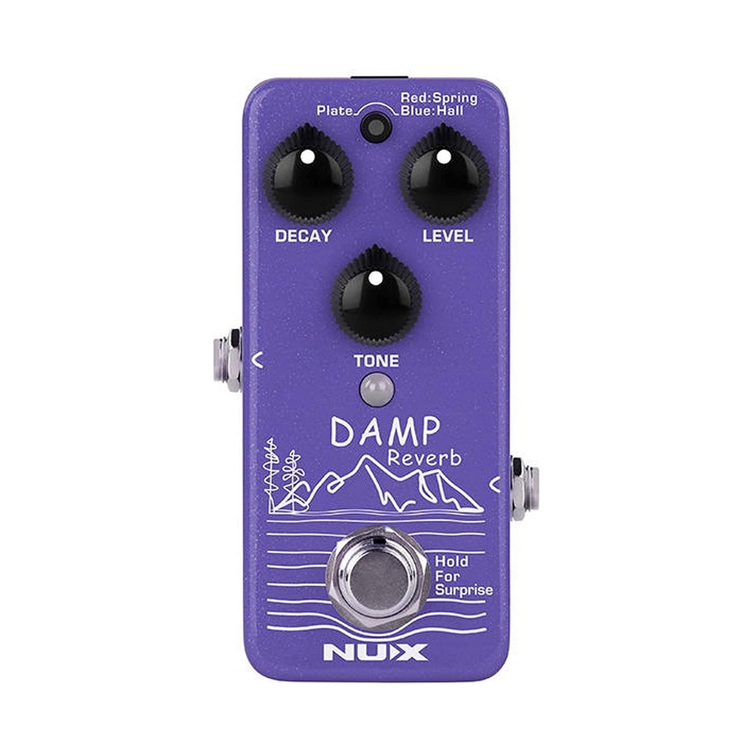 NUX Damp Reverb Guitar Effects Pedal with Plate, Spring, and Hall