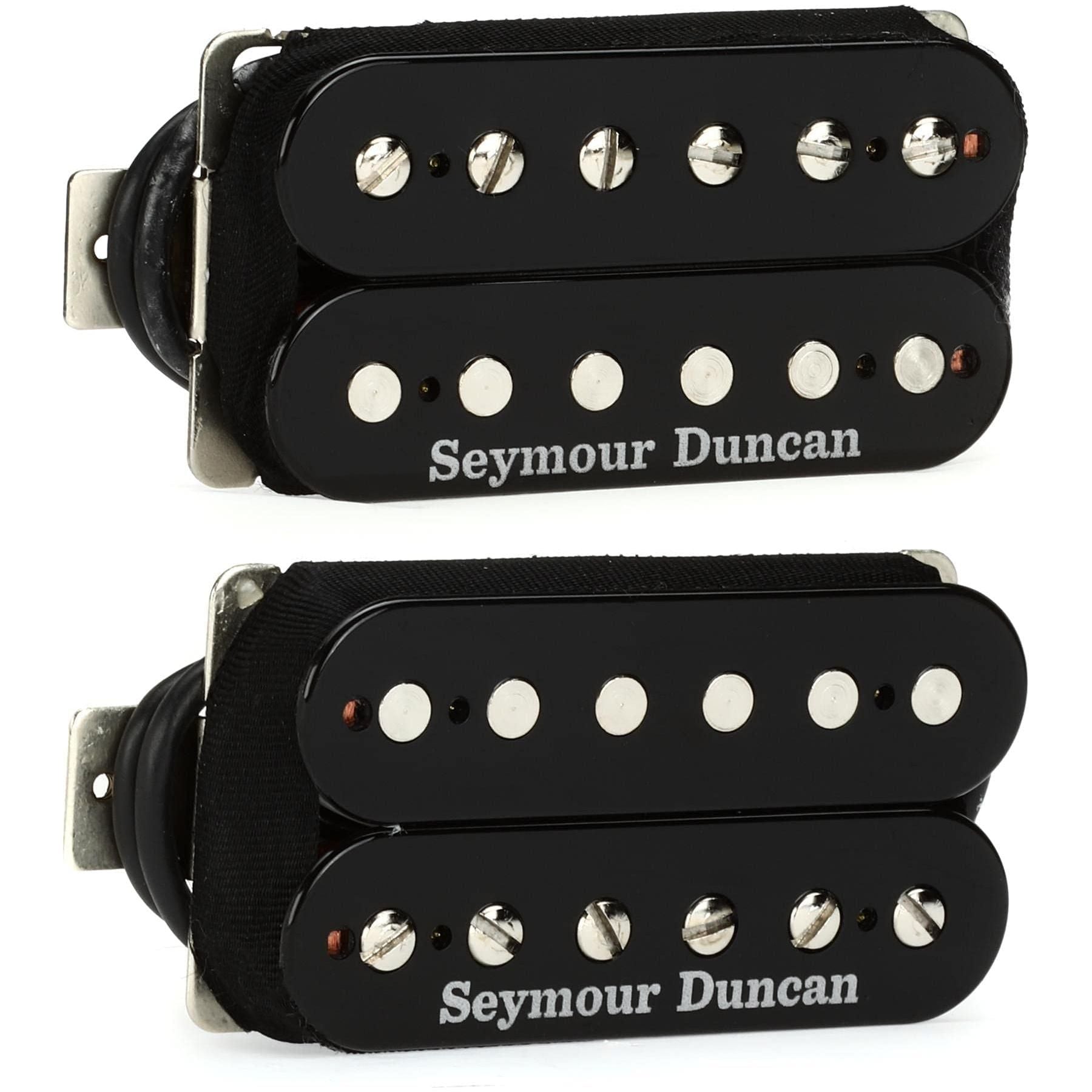 Seymour Duncan JB and Jazz Set Guitar Pickup Bundle w/ 12 x Picks & Liquid Audio Polishing Cloth - Versatile Tones, Classic Rock, Blues, and Metal 11108-13-B