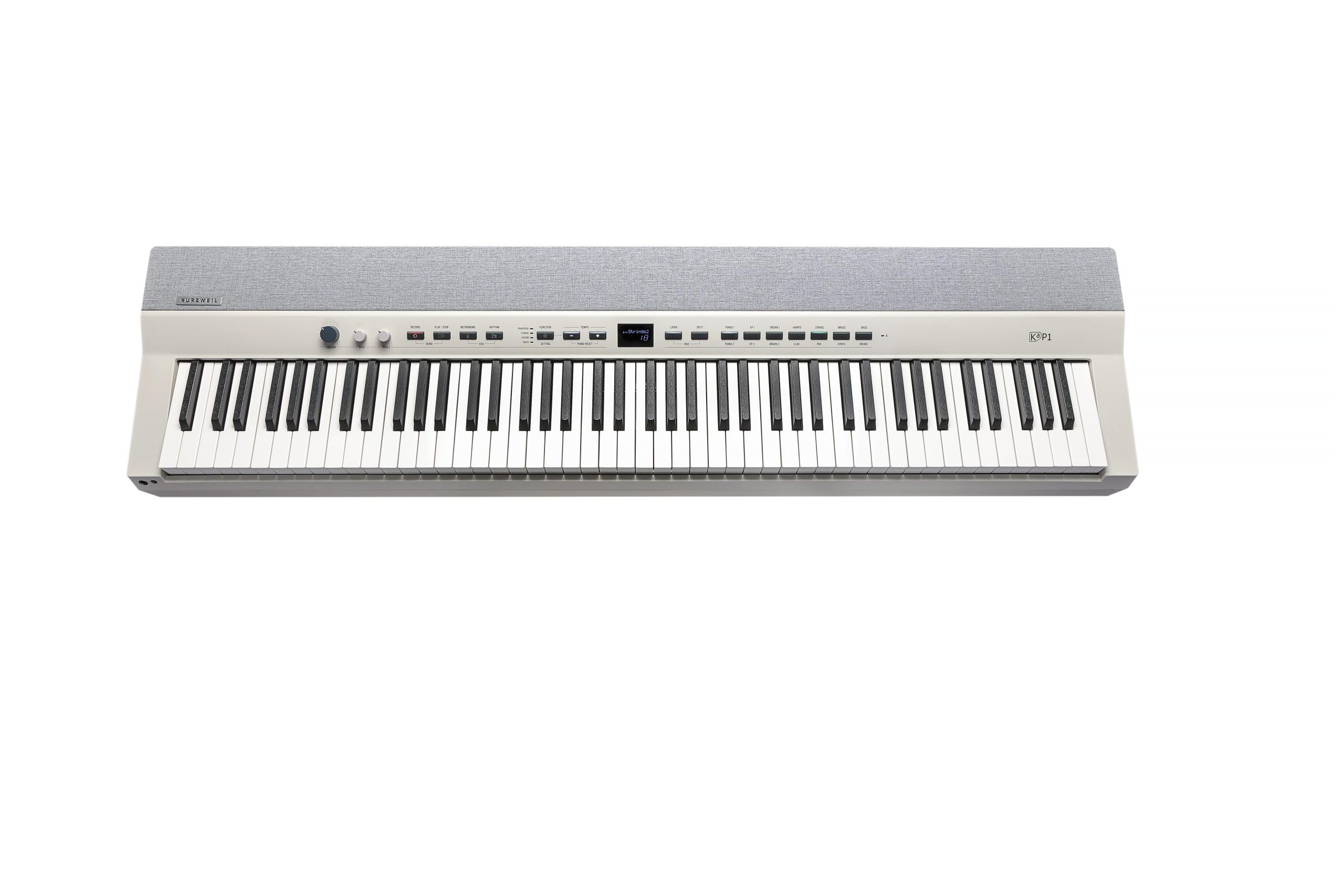 Kurzweil Ka P1 88-Key Weighted Hammer Action Digital Piano with 28 flagship Voices + Power Supply + Sustain Pedal