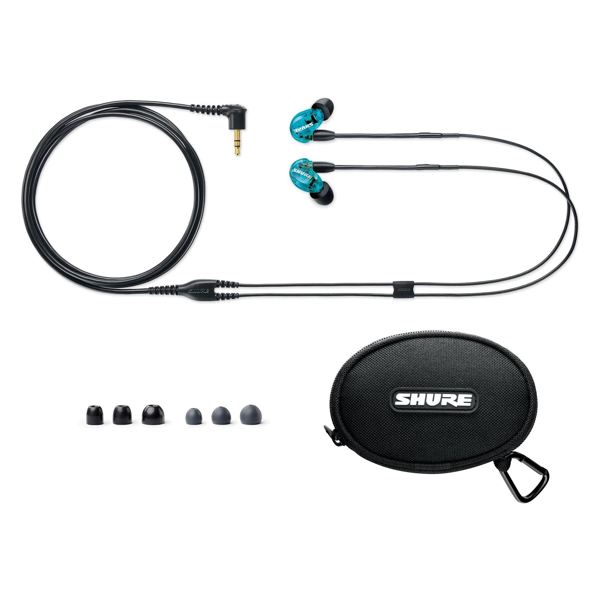 Shure SE215 PRO Wired Earbuds - Professional Sound Isolating Earphones, Clear Sound & Deep Bass, Single Dynamic MicroDriver, Secure Fit in Ear Monitor, Plus Carrying Case & Fit Kit - Clear (SE215-CL)