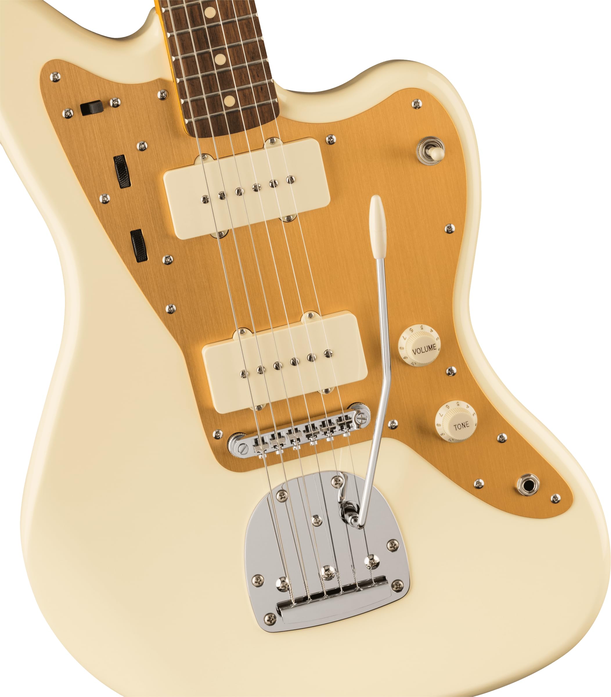 Squier J Mascis Jazzmaster Electric Guitar, with 2-Year Warranty, Vintage White, Laurel Fingerboard