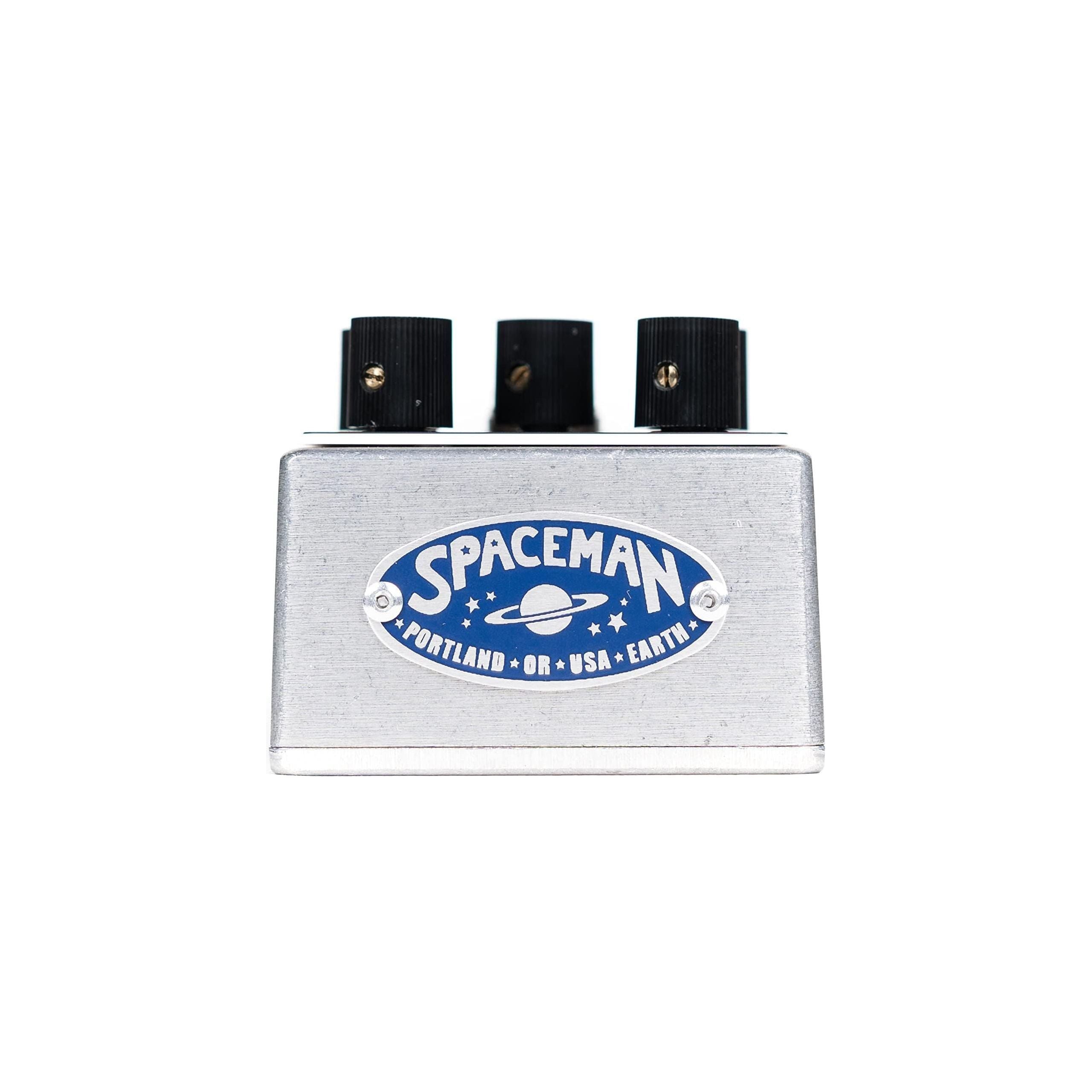 Spaceman Redstone: Germanium Preamp Guitar Effects Pedal - Silver Standard Edition with Volume, Gain and 3-Band Tone Stack Controls