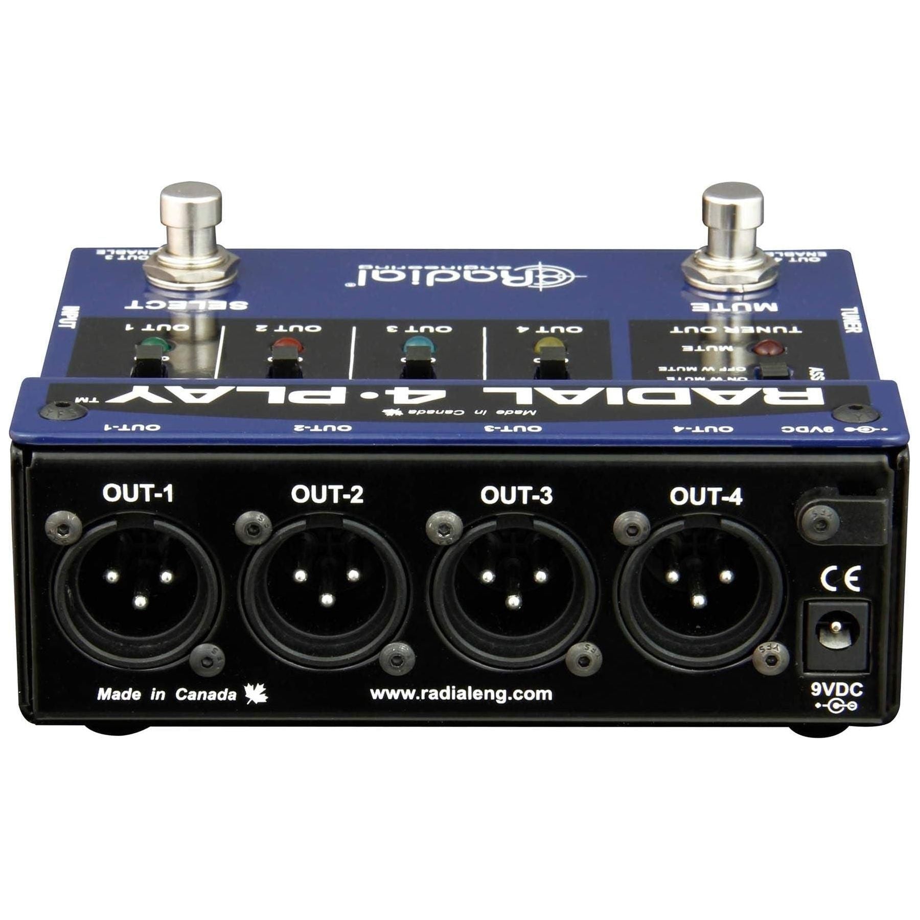 Radial 4-Play 4-Channel Output, Instrument Direct Box