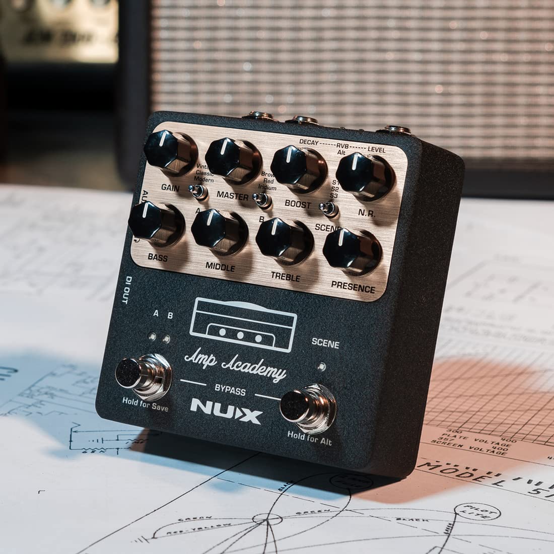 NUX NGS-6 Amp Academy Amp Modeler Guitar Pedal 1024 Samples IR, 3rd Party IR Loader