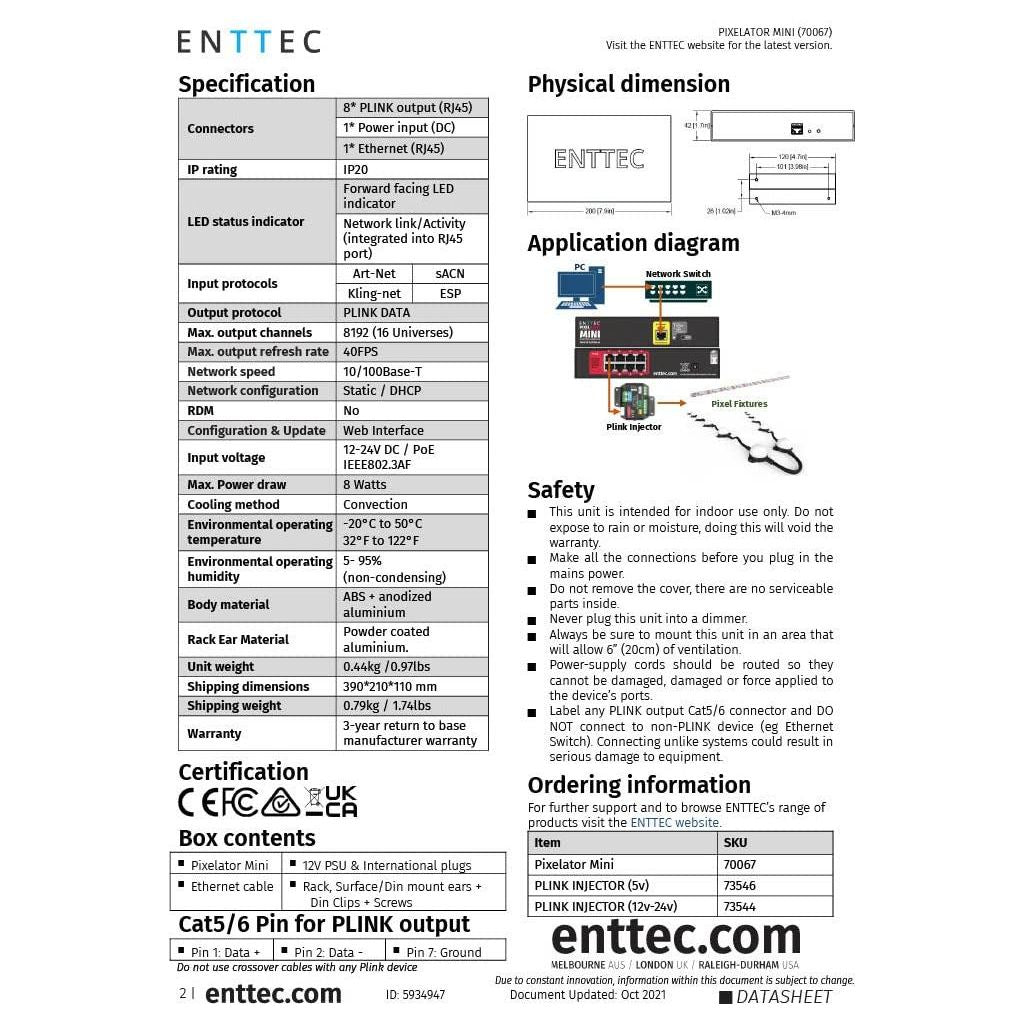 ENTTEC Pixelator Mini 8-Port Pixel Link Controller