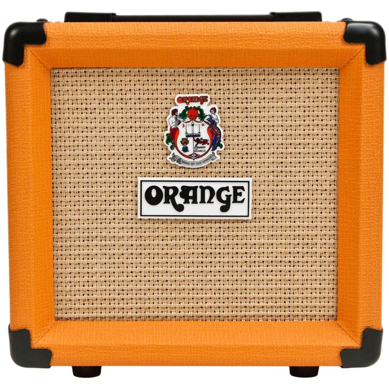 Orange PPC108 1x8” Closed-Back Speaker Cabinet Bundle with Orange MT20 Micro Terror Amp Head, Orange Woven Guitar Cable, Speaker Cable and Liquid Audio Polishing Cloth (5 Items)